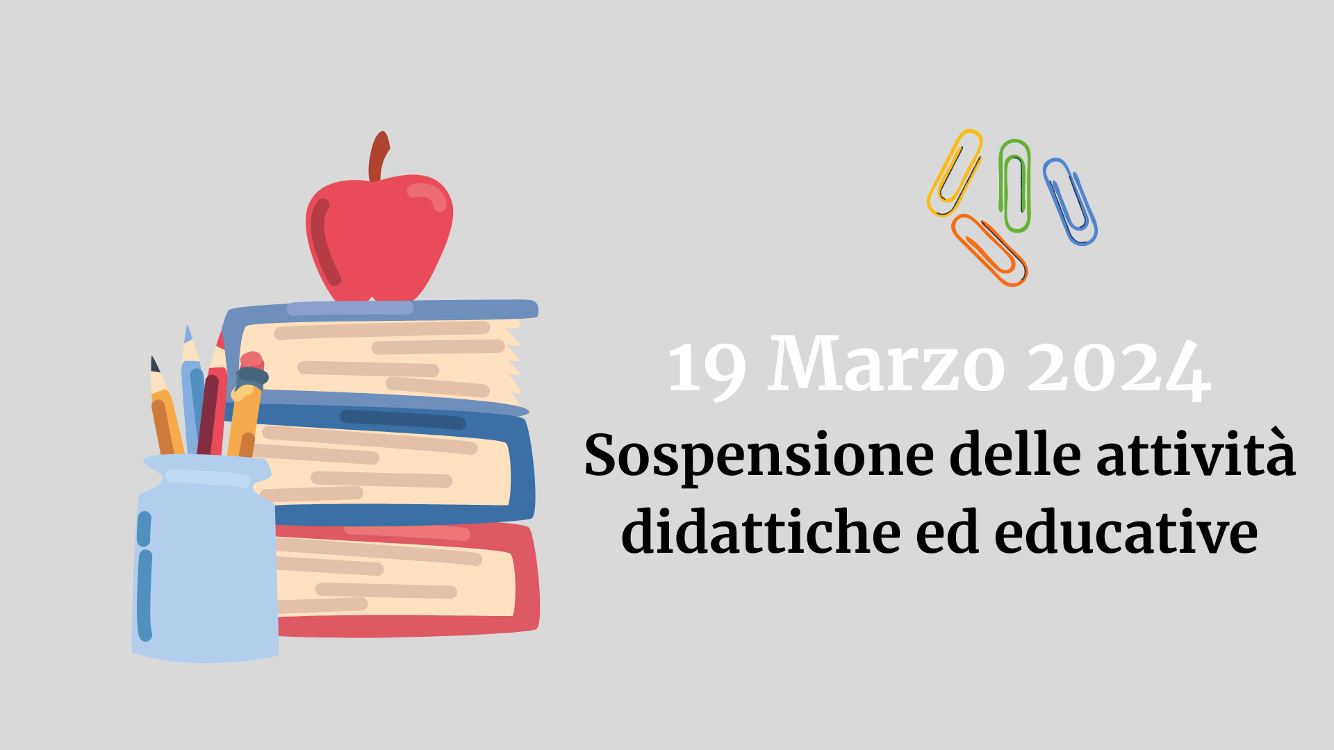 Immagine di Sospensione attività didattiche ed educative sul territorio comunale di Tivoli per il giorno 19 marzo 2024